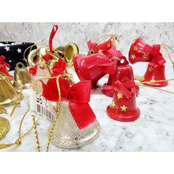 Vintage Lot Made In Germany Holiday Bell-Shaped‎ Christmas Ornaments - Picture 5 of 6